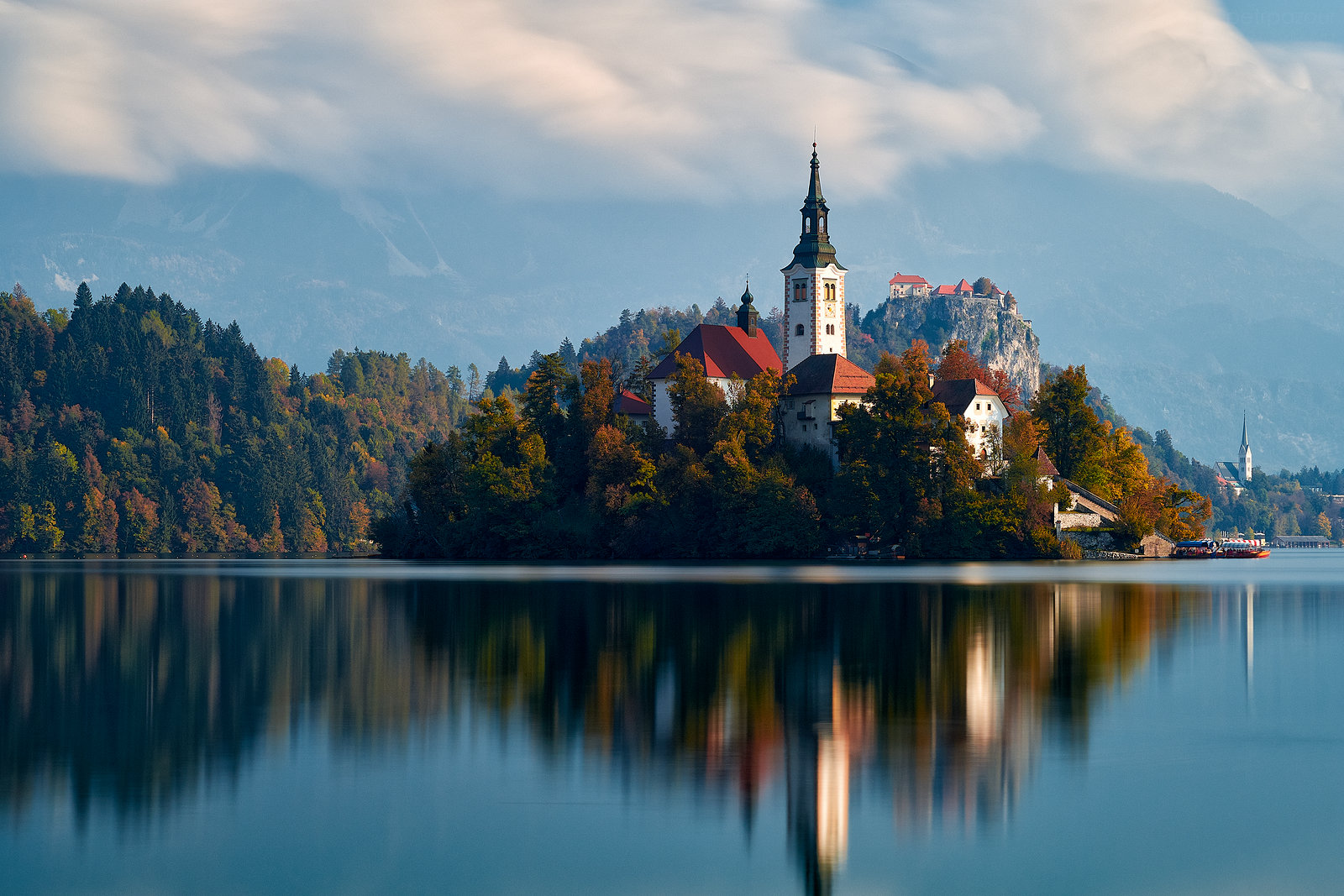 Zrcadlení na jezeře Bled